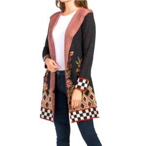 NWT VERTIGO Printed Duster Cardigan. Size XL.